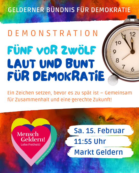 5 vor 12 - laut und bunt für Demokratie